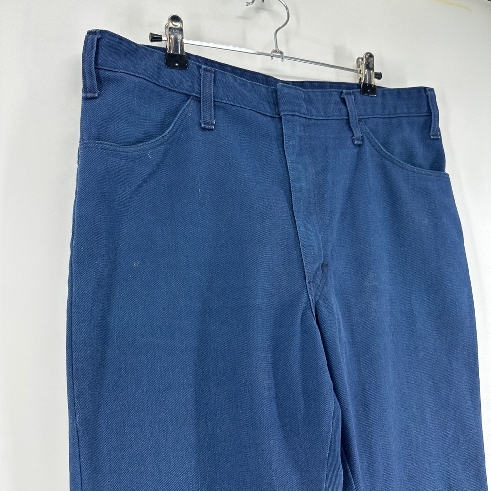 RARE VINTAGE 1970s DICKIES Carpenter Pant Dark Blue - Picture 6 of 13
